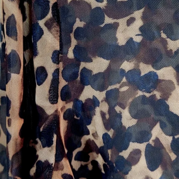 NWOT & OTHER STORIES High Neck Sheer Mesh Leopard Animal Print Top Medium - Picture 6 of 11